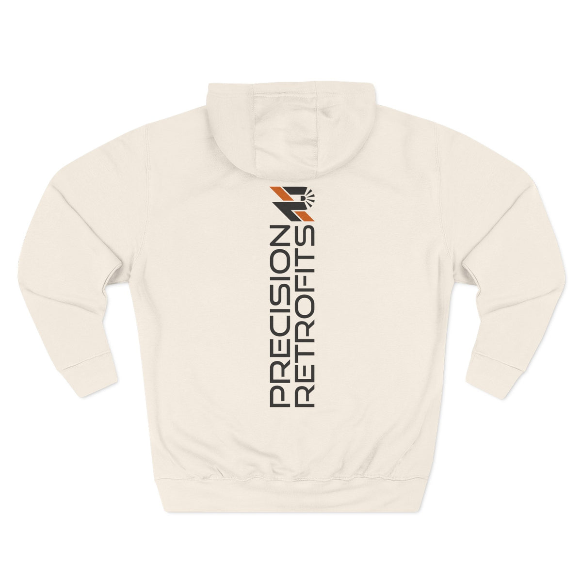 Three-Panel Fleece Hoodie | Stacked Logo