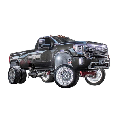 2020-2023 GMC Sierra 2500/3500 Denali LED “Power” Grille Light Bar – IP67, Plug-and-Play Ready, Black/Silver - Precision Retrofits