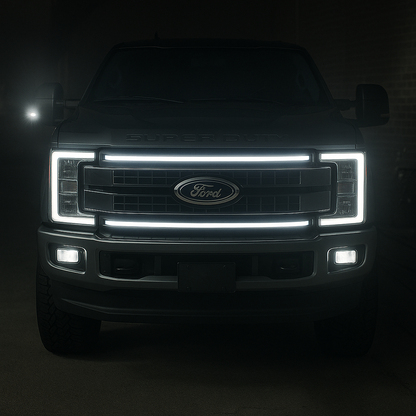 2017-2019 Ford Super Duty Platinum “Ghost” LED Grille Light Bar – F-250/350/450/550, IP67, - Precision Retrofits