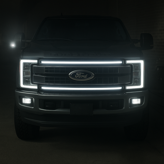 2017-2019 Ford Super Duty Platinum “Ghost” LED Grille Light Bar – F-250/350/450/550, IP67, - Precision Retrofits