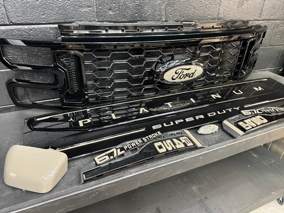 2023 - 2027 Super Duty Painted PLATINUM Tailgate Applique - Precision Retrofits