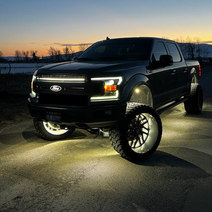 2018-2020 Ford F150 Top LED Grille Accent Bar – XL/XLT/KR/Lariat/Platinum, IP67, Black or Silver Frame - Precision Retrofits