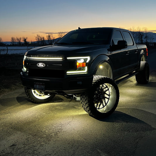 2018-2020 Ford F150 Top LED Grille Accent Bar – XL/XLT/KR/Lariat/Platinum, IP67, Black or Silver Frame - Precision Retrofits