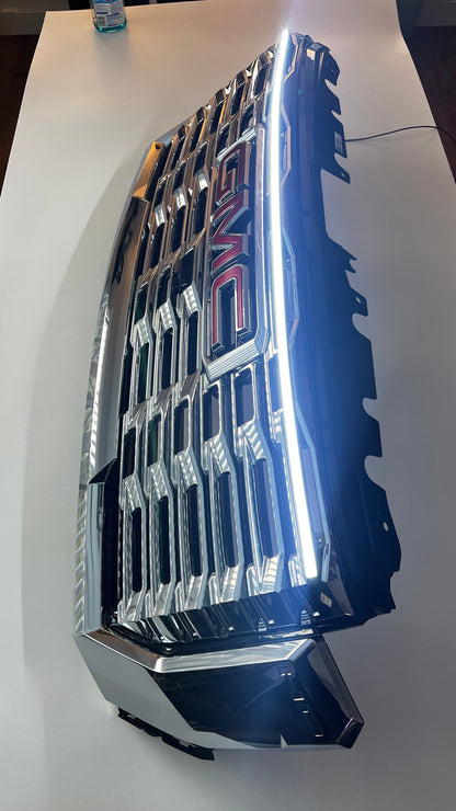 2024-2026 GMC Sierra 2500/3500 Denali & Denali Ultimate “Ghost” LED Grille Light Bar –, IP67 - Precision Retrofits
