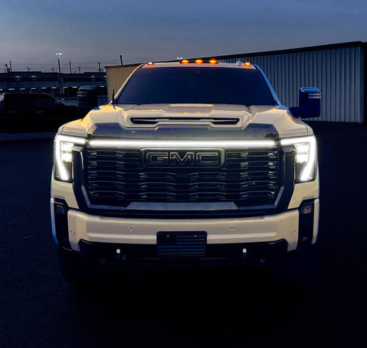 2024-2026 GMC Sierra 2500/3500 Denali & Denali Ultimate “Ghost” LED Grille Light Bar –, IP67 - Precision Retrofits