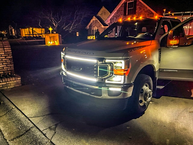 2020-2022 Ford F-350/F-450/F-550 LED Grille Light Kit – High Flow & Limited, IP67, Plug-and-Play Ready - Precision Retrofits