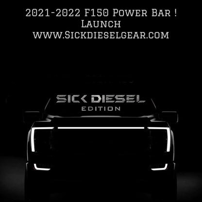 2021-2023 Ford F150 Lariat LED “Power” Grille Accent Bar – IP67, Black/Silver Frame - Precision Retrofits