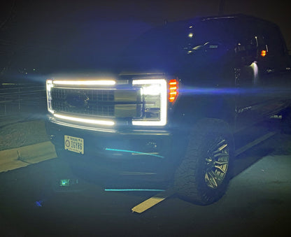 2017-2019 Ford F-250/F-350/F-450/F-550 “Ghost” LED Grille Light Kit – KR,LARIAT,XLT, XL, IP67 - Precision Retrofits