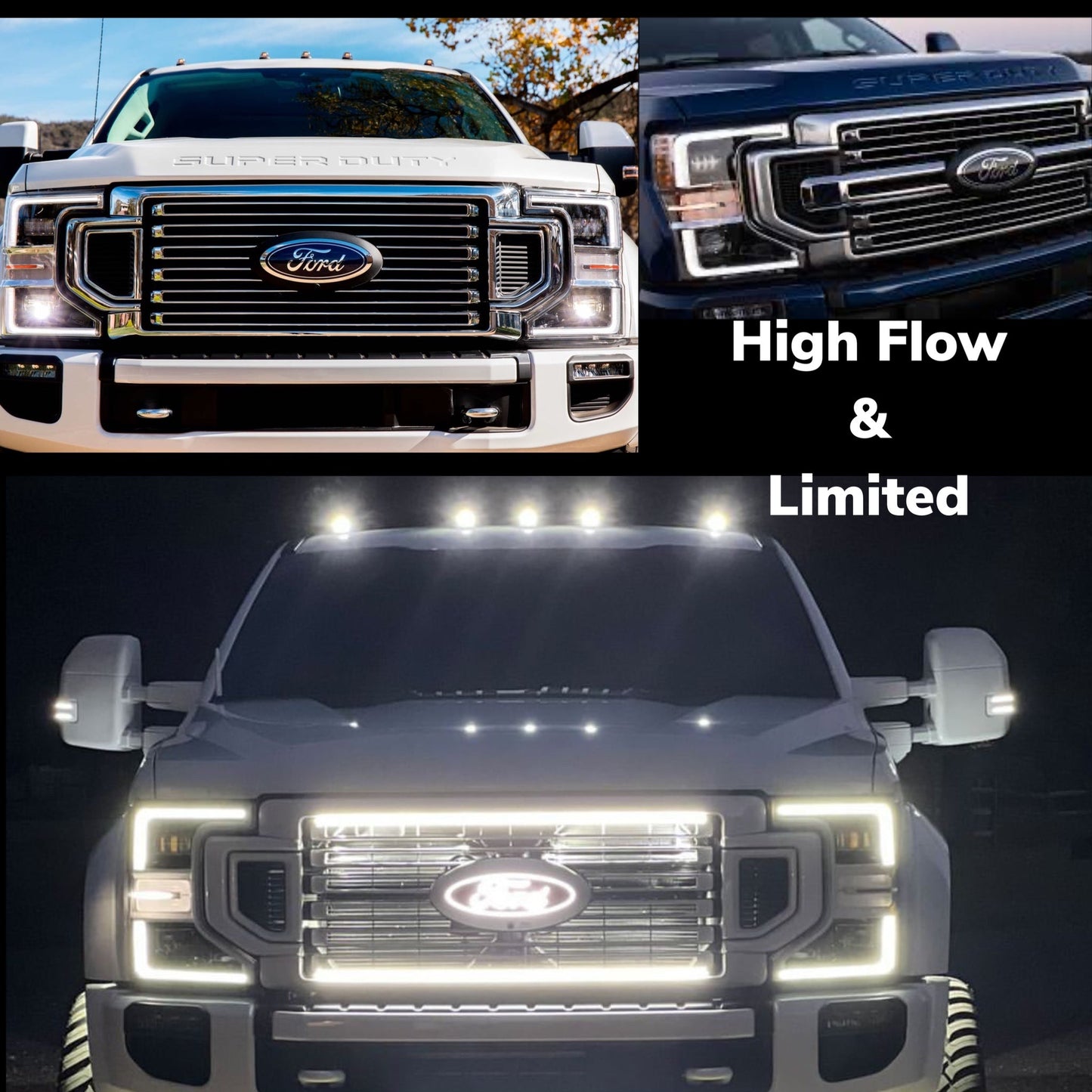 2020-2022 Ford F-350/F-450/F-550 LED Grille Light Kit – High Flow & Limited, IP67, Plug-and-Play Ready - Precision Retrofits